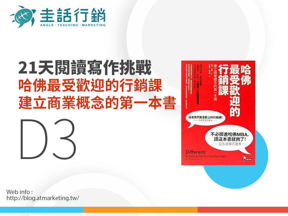 21天閱讀寫作挑戰d3 哈佛最受歡迎的行銷課 建立商業概念的第一本書 圭話行銷 部落格